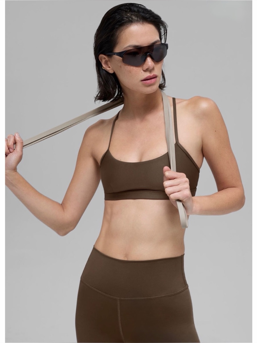 New ALO Intrigue Bra in Espresso size Small